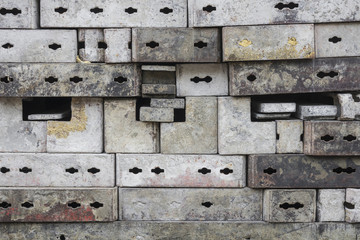 Stapel von Beton - Schalelementen