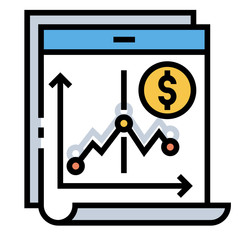 Stock investment LineColor illustration