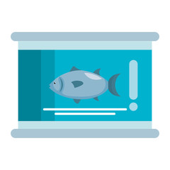 tuna canned sea food icon