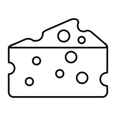 cheese piece isolated icon