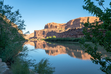 Colorado River reflections in Utah USA