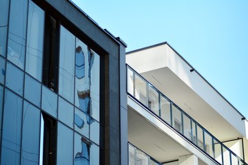 Facade of new residential building