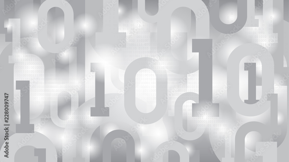 Aufkleber Background with binary code, digital code in abstract futuristic matrix cyberspace, cloud of big data neural network