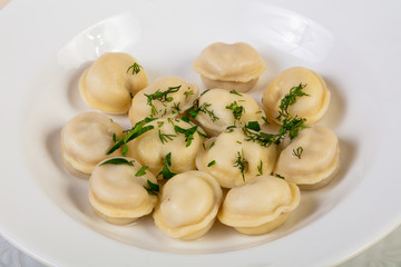 Homemade Russian dumplings