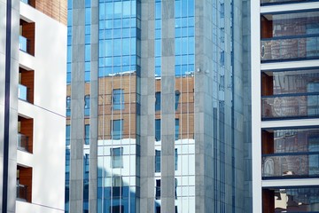 Facade of new residential building