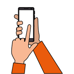hand using smartphone icon