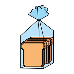 fresh breads toast in plastic bag