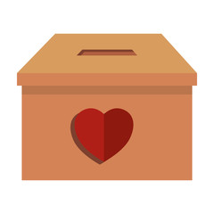 donation box with heart