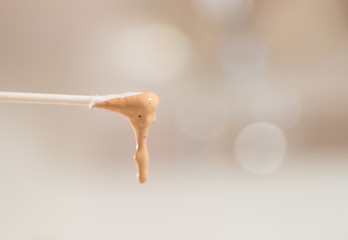 Makeup foundation blur cream white background