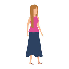 beautiful and young woman character