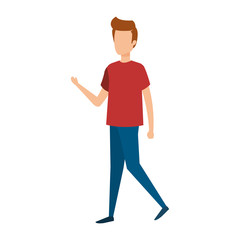 young and casual man character