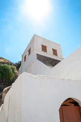 Lindos Town. Greek Island of Rhodes. Whitewash houses.