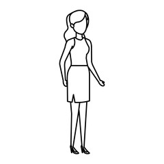 beautiful and young woman character