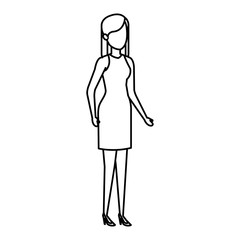 beautiful and young woman character