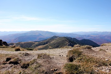 Amazing mountains landscape during fall season. 