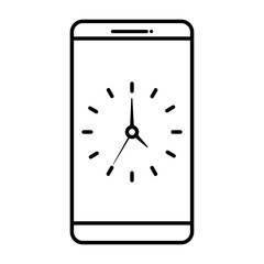 smartphone with time clock
