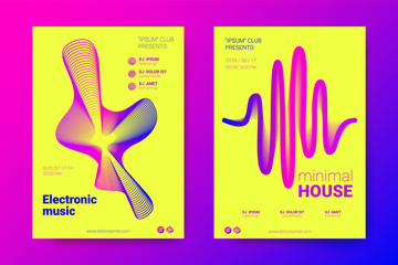 Vector Poster of Electronic Music Fest. Distorted Rounds.