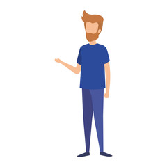 young and casual man character