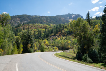 Kebler Pass in Autumn near to Crested Butte Colorado USA