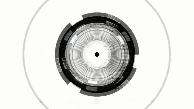 Simple and detailed black and white minimal visual composition and motion graphic masks.