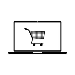 Online store icon, logo on white background