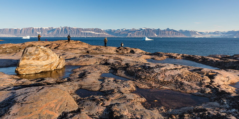 Arctic landscape in summer with snow and iceberg © Agata Kadar