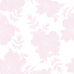 Spring autumn pink peony flowers seamless Pattern. Floral background for wedding invitation, fabric, wallpaper, print. Botanical texture.