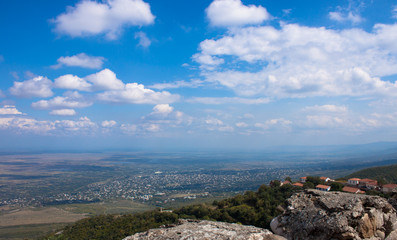 View of the Signaghi city and Alazany valley, in Kakheti, Georgia