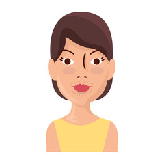 woman with facial hair