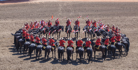 Canadian Mounties Circling