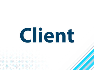 Client Modern Flat Design Blue Abstract Background