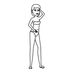 woman in bikini character