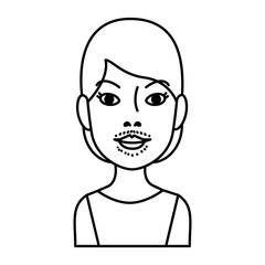 woman with facial hair