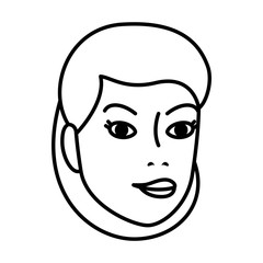 Fototapeta premium beautiful and young head woman