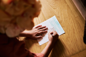 Drawing sitting on floor