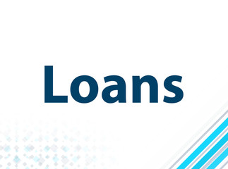 Loans Modern Flat Design Blue Abstract Background
