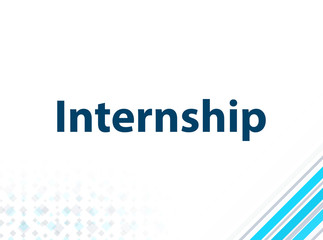 Internship Modern Flat Design Blue Abstract Background
