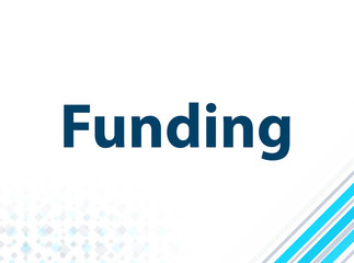 Funding Modern Flat Design Blue Abstract Background