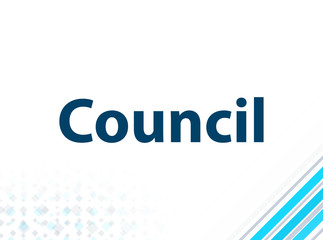 Council Modern Flat Design Blue Abstract Background