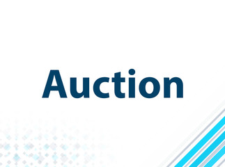 Auction Modern Flat Design Blue Abstract Background