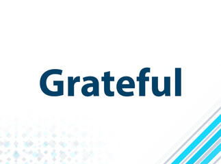 Grateful Modern Flat Design Blue Abstract Background