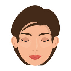 beautiful and young head woman