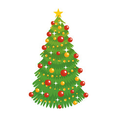 merry christmas tree icon