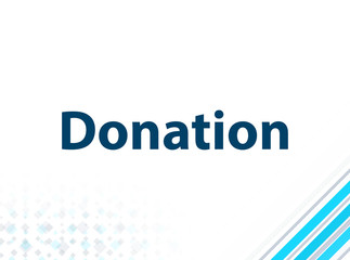 Donation Modern Flat Design Blue Abstract Background