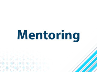 Mentoring Modern Flat Design Blue Abstract Background