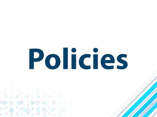 Policies Modern Flat Design Blue Abstract Background