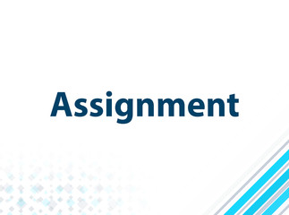 Assignment Modern Flat Design Blue Abstract Background