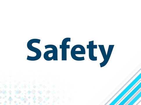 Safety Modern Flat Design Blue Abstract Background