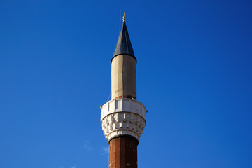 Close up of mosque minaret
