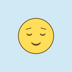 easy pleasant smile 2 colored line icon. Simple yellow and brown element illustration. easy pleasant smile concept outline symbol design from emoji set